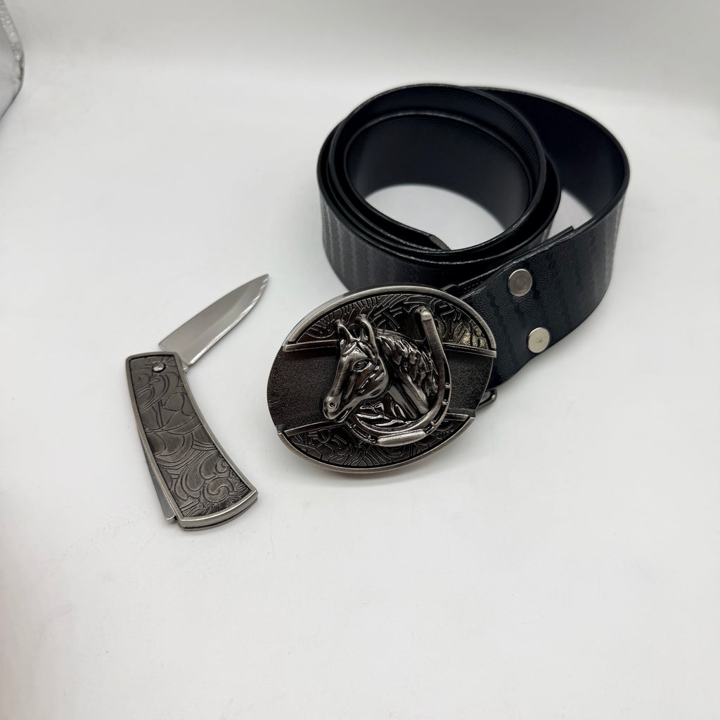 Horse knife, buckle belt for men and woman, premium quality