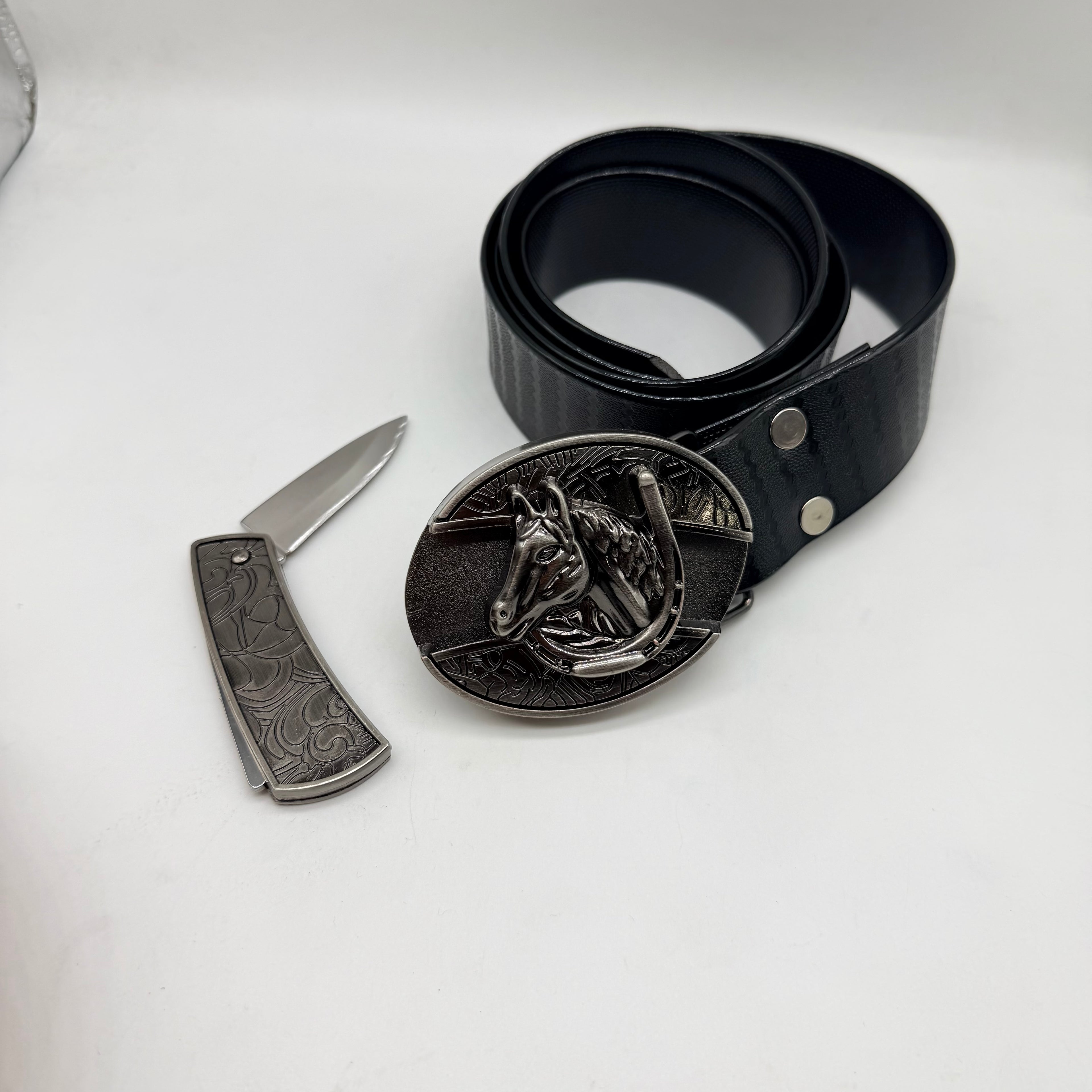 Horse knife, buckle belt for men and woman, premium quality