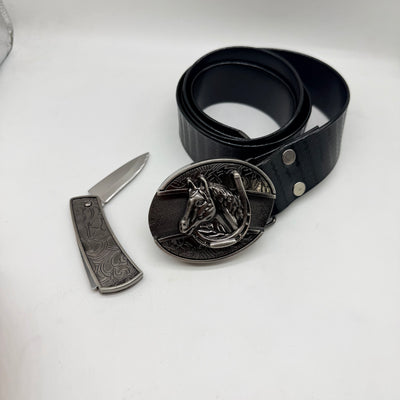 Horse knife, buckle belt for men and woman, premium quality