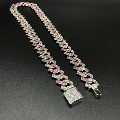 Pink Cuban Bling Link chain - EXCLUSIVE