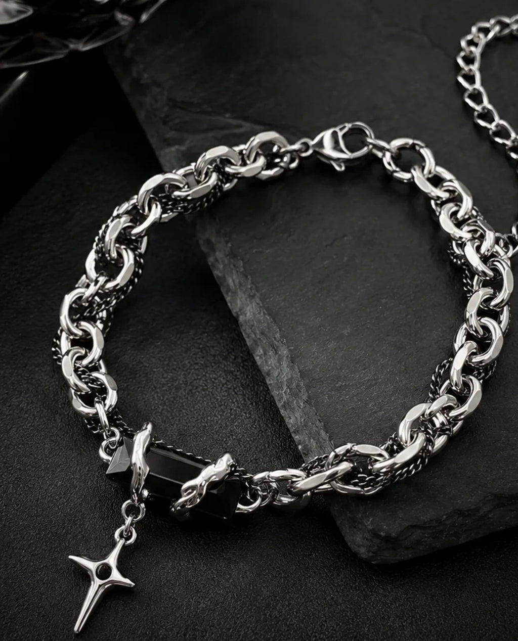 Y2K layered bracelet