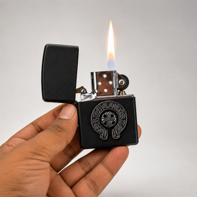 Premium Windproof Metal Lighter | Vintage Flip-Top Refillable Pocket Lighter