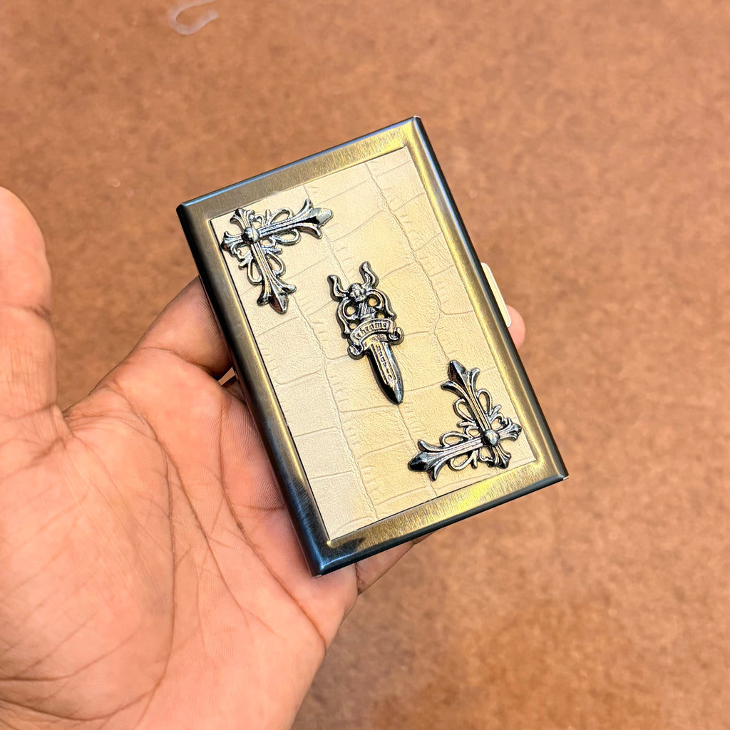 Ch dagger card and cash metal wallet