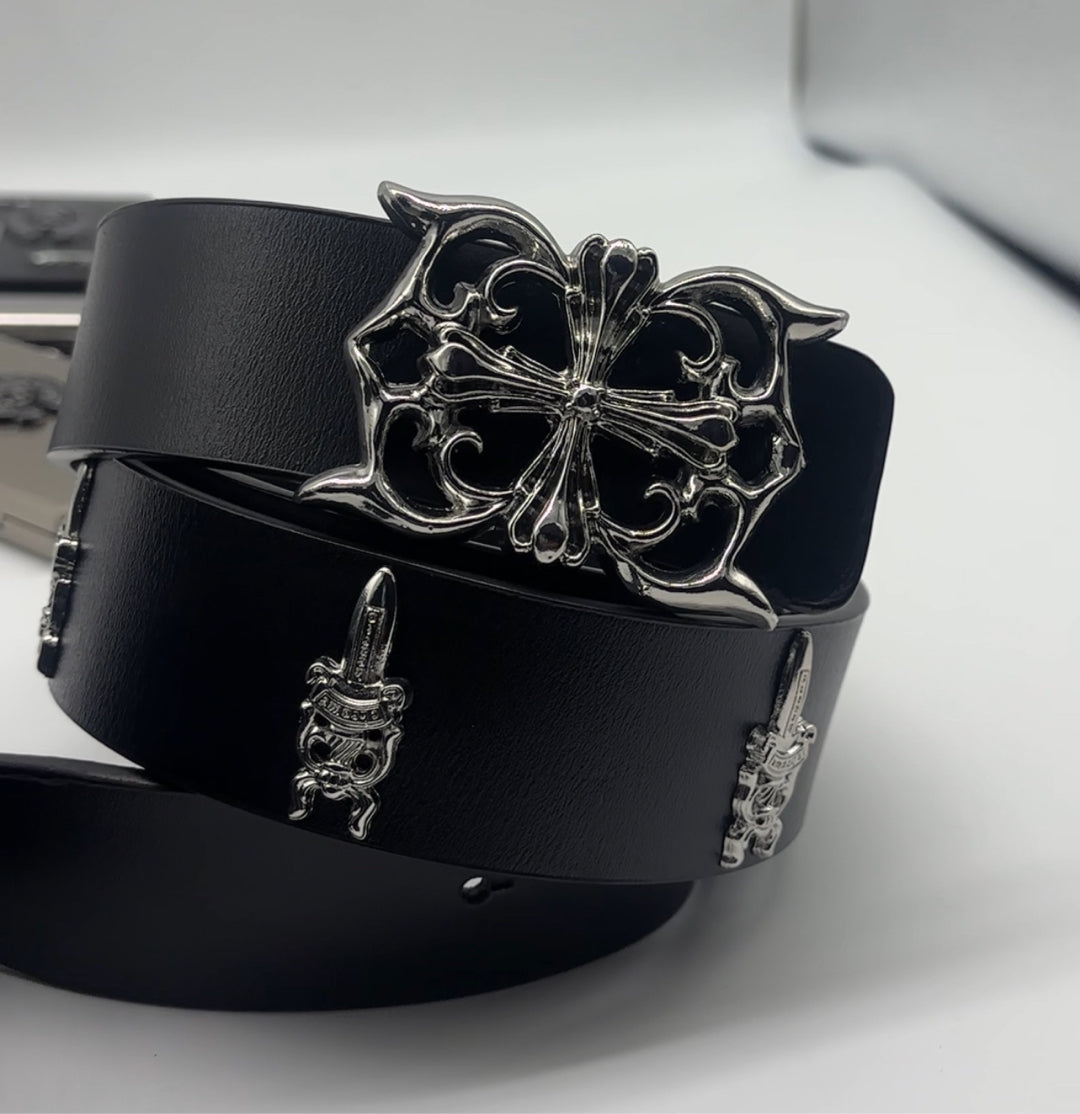 Black CH dagger Royale â€“ 100% Genuine Leather Belt