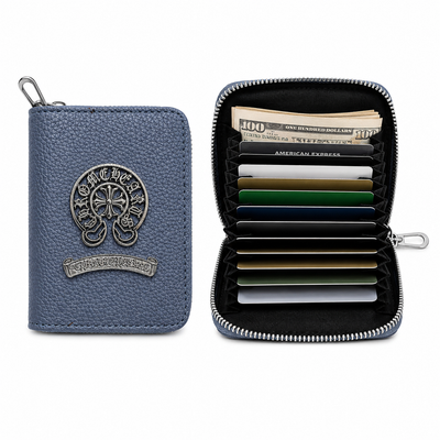 Luxury Accordion Card Holder Wallet – Ice Blue
