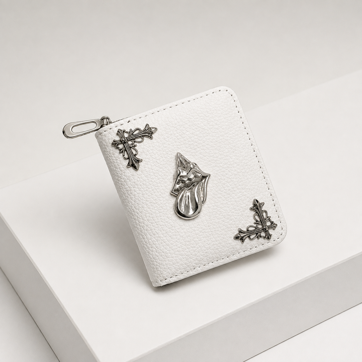 Premium white ch wallet card holder