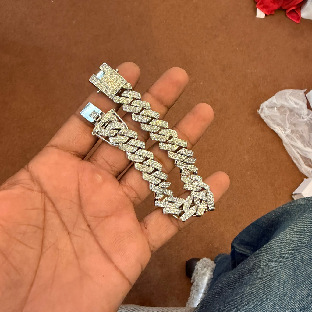 Cuban link iced out bracelet
