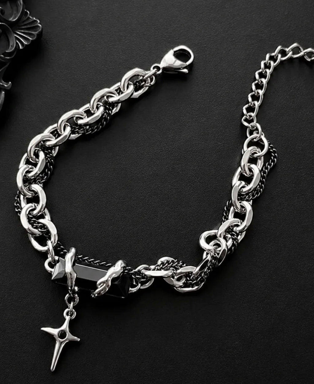 Y2K layered bracelet