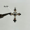 Black & Pink cross pendant