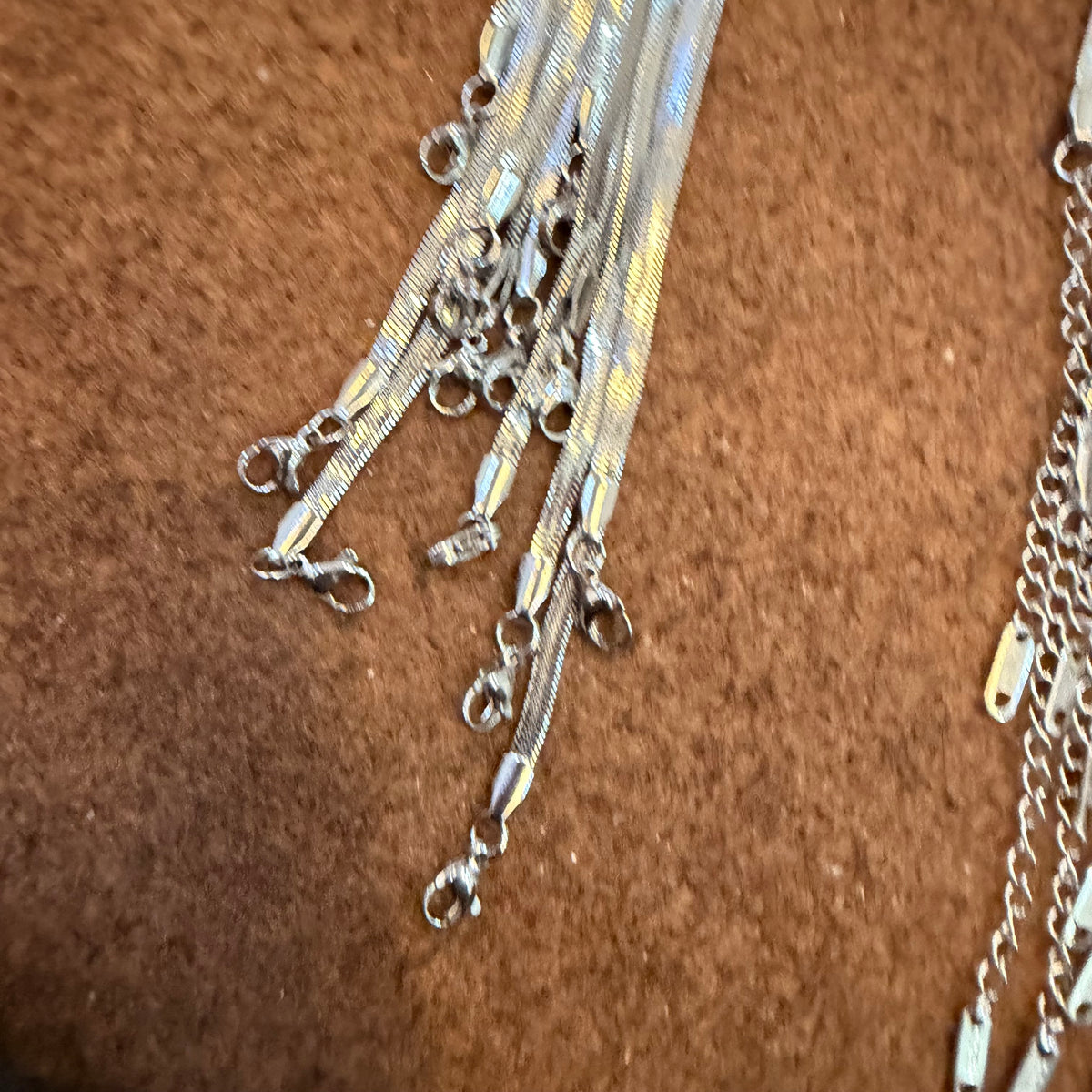 Premium silver snake chain pack of 10