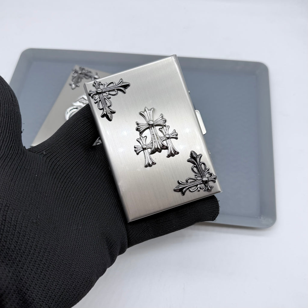 Premium metal triple cross ch wallet pack of 3