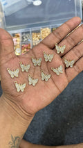 gold butter flyer charms 10 pcs