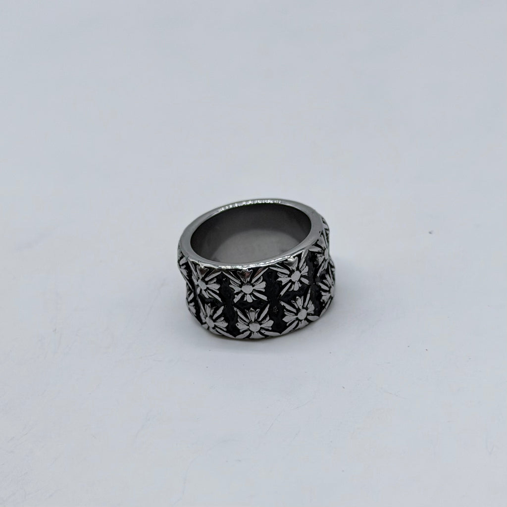 Premium CH Floral Cross Ring – 100% Stainless Steel