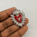Sacred Heart Pendant (Purple Stone)