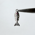 Silver fish charms