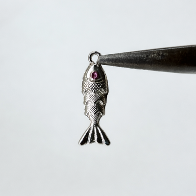 Silver fish charms