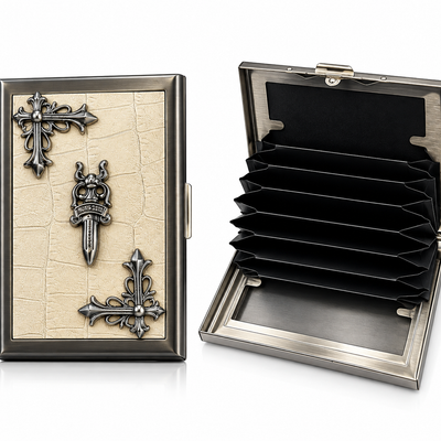 Ch dagger card and cash metal wallet