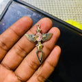Soft blush Quartz Pink Cross charms