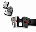 Ace Poker Lighter Buckle Belt – Brushed Silver Refillable Belt | 50 Inch