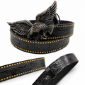 Iron Eagle Flying Eagle Buckle Studded Western Belt for Men | Statement Fashion Belt
