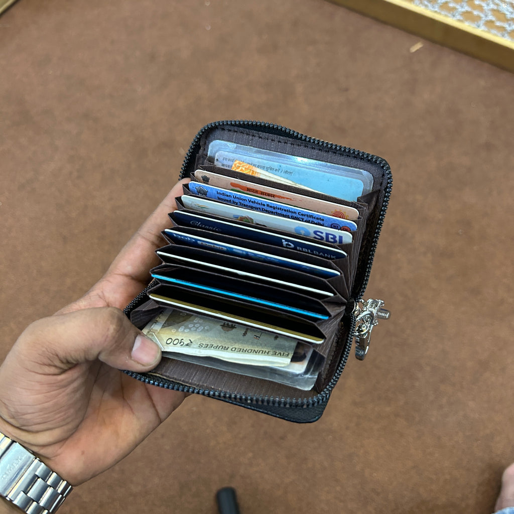 Chrome wallet with dagger chain and lobster