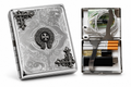 Premium Chrome Gothic Emblem Metal Cigarette Case & Cash Holder
