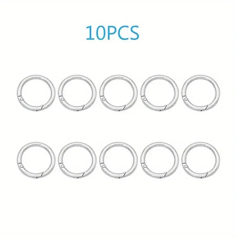 10 Piece-Spring O-Ring Clip silver