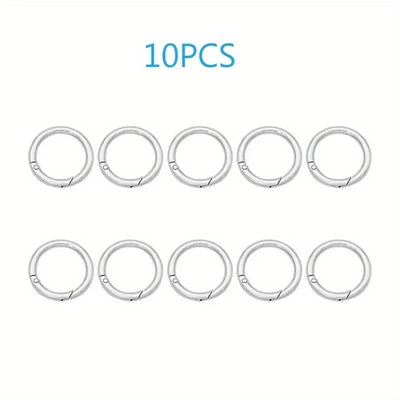 10 Piece-Spring O-Ring Clip silver