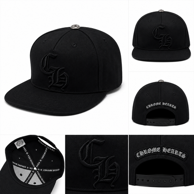 Pack of 3 piece - All Black Minimal Embroidered Snapback Cap – Premium Streetwear