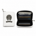 Chrome Legacy White Zipper Card Holder Wallet