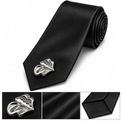 CH tongue, black tie, unisex
