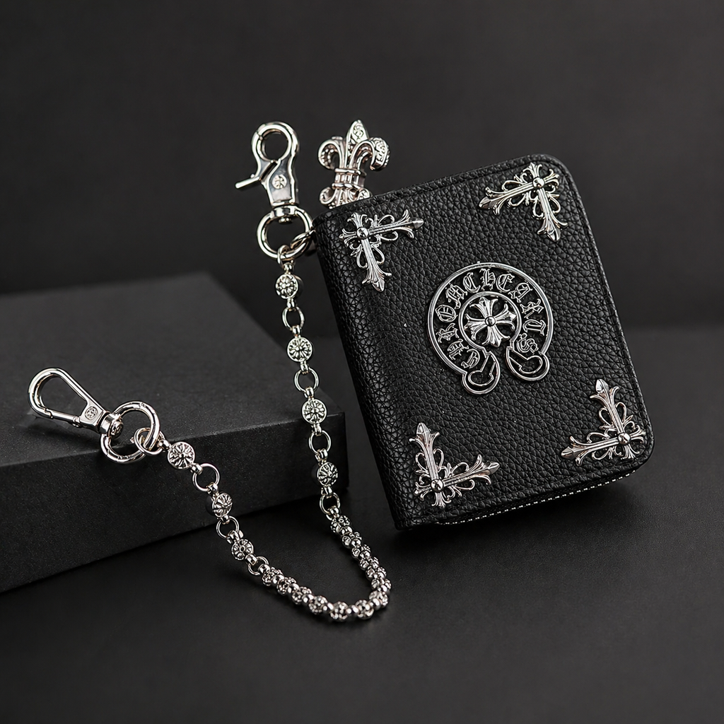 Chrome wallet with side chain