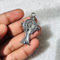 Silver chrome cross charms