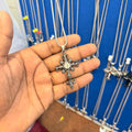 6 piece- black pleating WSpendant with chain