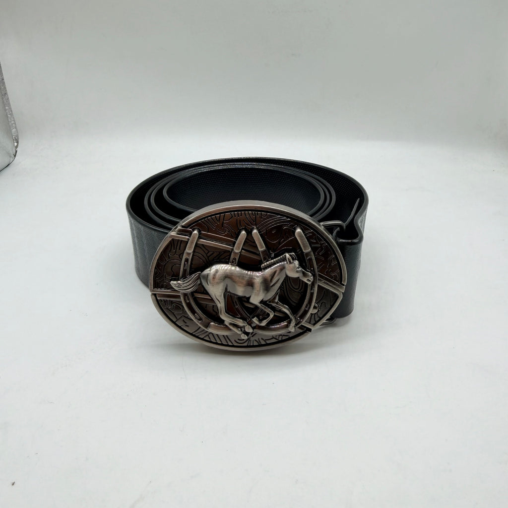 Running horse knife, buckle belt for men and woman