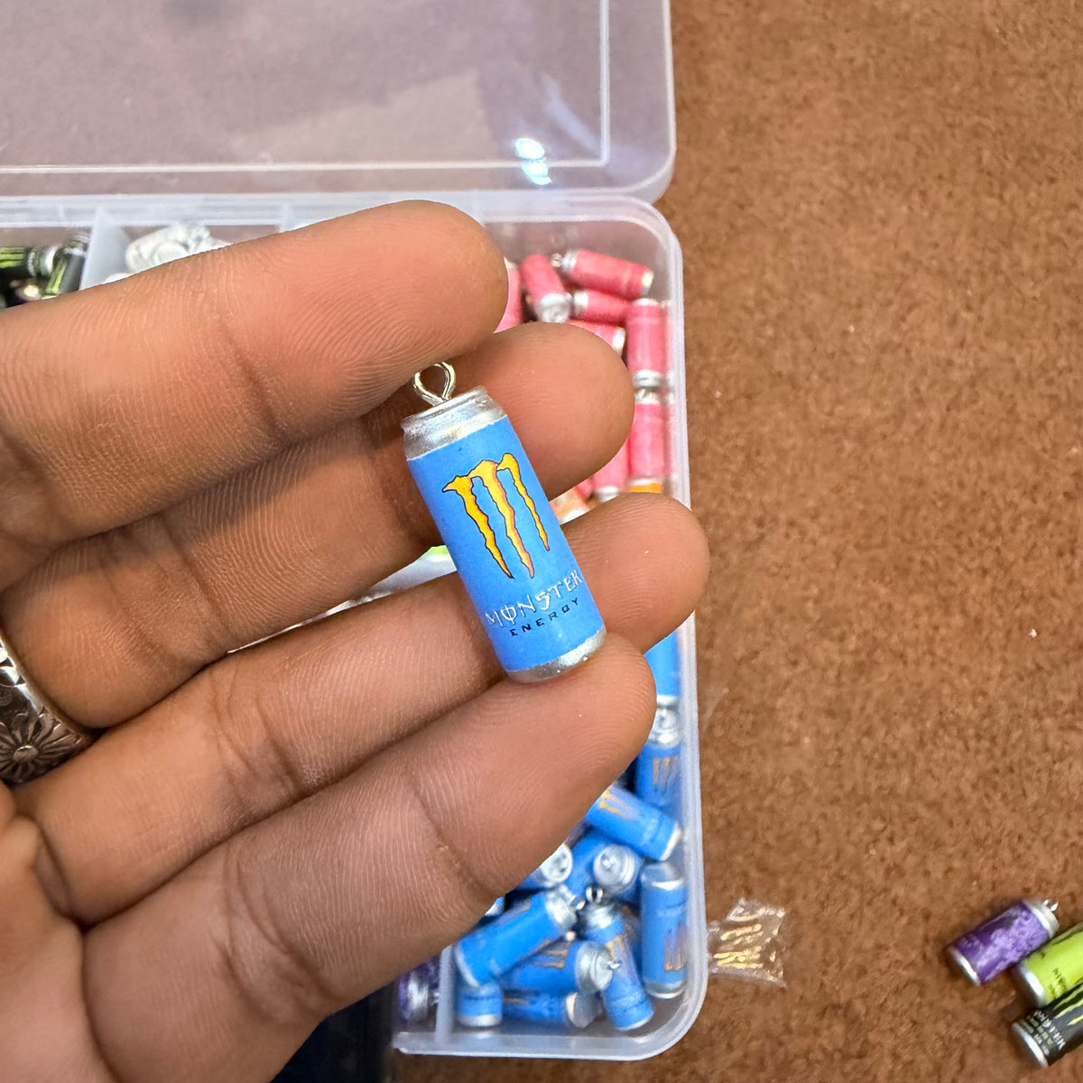 10 piece blue monster charms