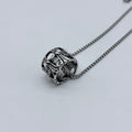 Vintage Crown Ring Pendant Necklace for Men & Women – Stainless Steel Chain