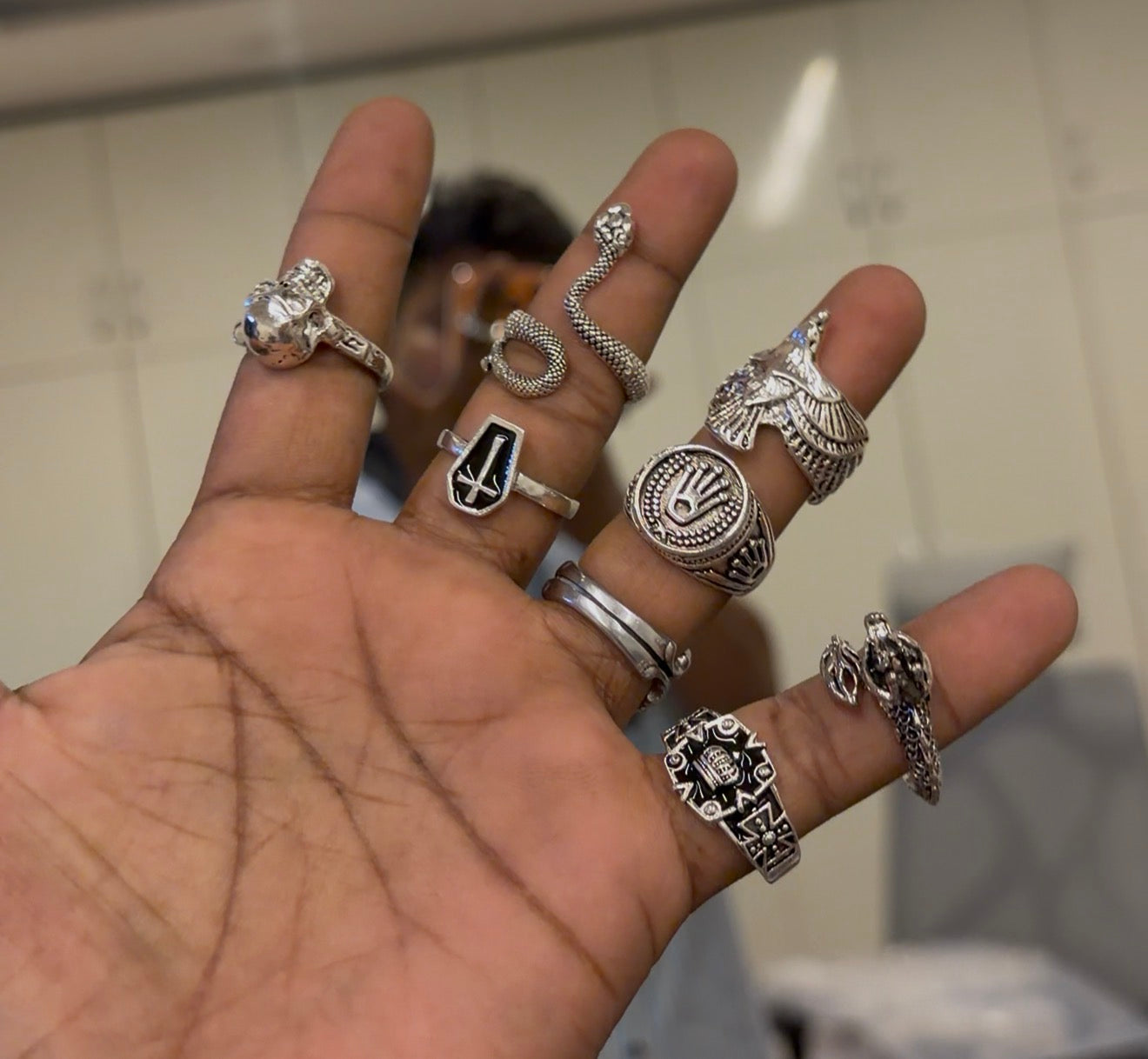 7 Piece Rings set