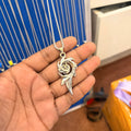 6 piece - Silver evil eye charm pendant with chain