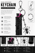 Fashion Lobby Dragon Lighter Holder Keychain with Spider Charm