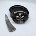 Skull knife belt