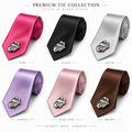 Premium multicoloured Tongue Emblem Statement Tie pack of 6