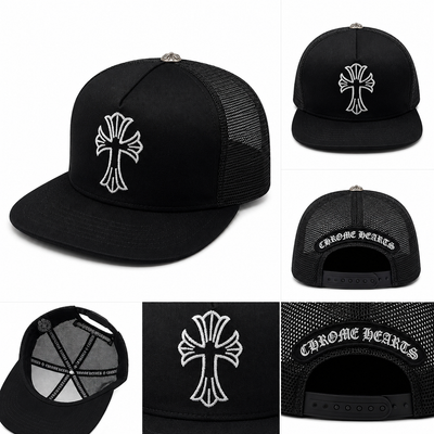 Trending black white cross snapback