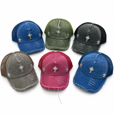 Chrome mix colour cap pack of 6