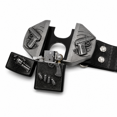 Gun & Bullet Lighter Belt