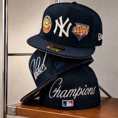 New York NY Fitted Cap Navy Blue | World Series Embroidered Baseball Cap