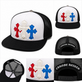 Pack of 3 piece - Triple Cross Embroidered Trucker Cap – Red White Blue Streetwear Snapback