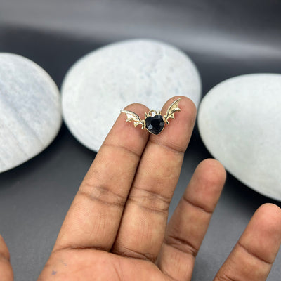 Batty Love gold black heart charms