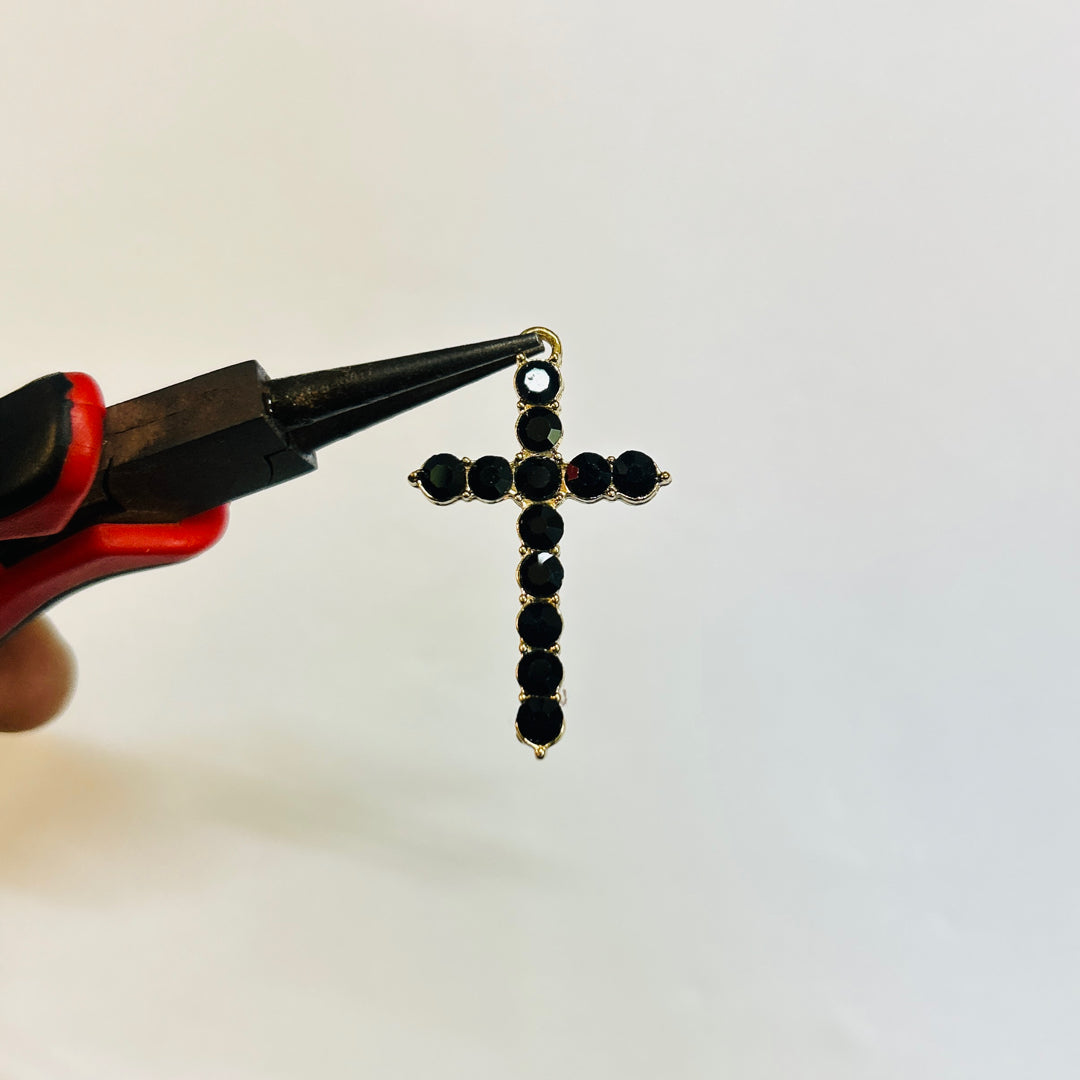Gold black cross