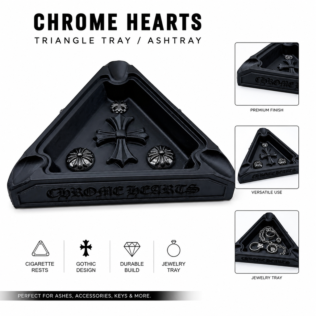 Gothic Triangle Tray & Jewelry Organizer – Premium Multi-Purpose Ashtray